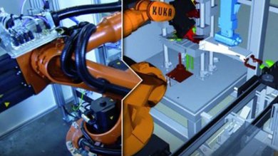 Link zur Seite Digitaler Zwilling  |  Mehr Effizienz in Industrie 4.0 und Lager