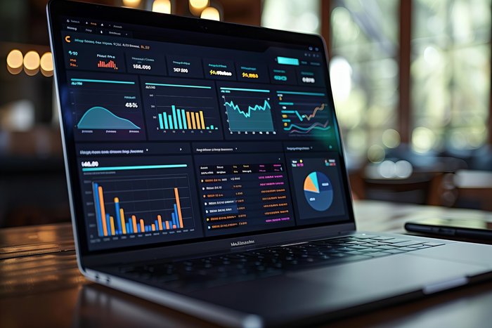 Foto Monitor mit embedded Analytics-Dashboard