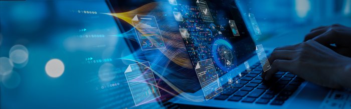 Grafik Dashboard mit grafischen Abbildungen zu KI und Software
