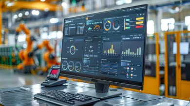 Ansicht Monitor mit Daten zum Produktionsstand
