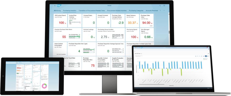 SAP Fiori Screenshots, Oberfläche