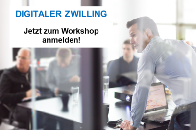 Anmeldung zum Workshop Digitaler Zwilling mit Link zur Mailadresse vertrieb@heisab.de