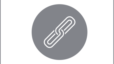 Nahtlose SAP S/4HANA-Integration Grafik weiß mit grauem Icon Kettenglied für Integration