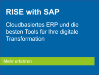 Banner mit Link zur Seite RISE with SAP