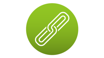 Volle Integration Icon Kettenglieder als Symbol für Integration