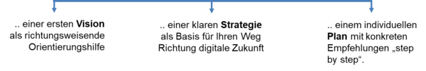 Vorteile unserer Expertise Grafik zur Vorgehensweise bei einer Strategieberatung