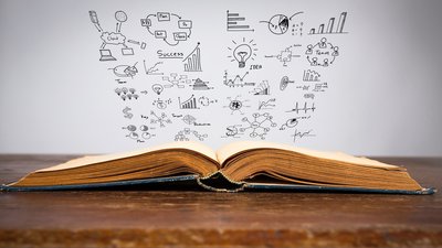 Wissenschaftliche Abschlussarbeiten mit HEISAB Aufgeklapptes Buch