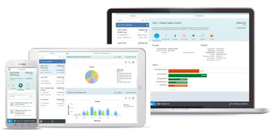 Dashboard-Ansichten SimpleProject App 