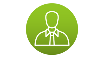 User-friendly Icon Person als Symbol für Anwenderorientierungn