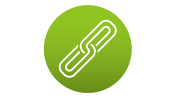 Icon Kettenglied als Symbol für integrierte Anwendungen